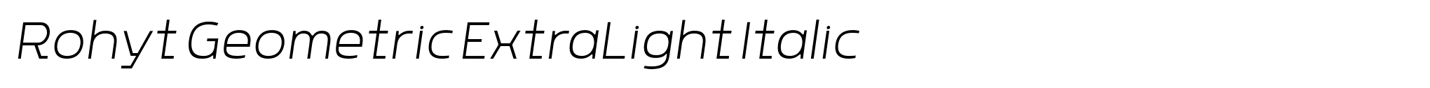 Rohyt Geometric ExtraLight Italic image